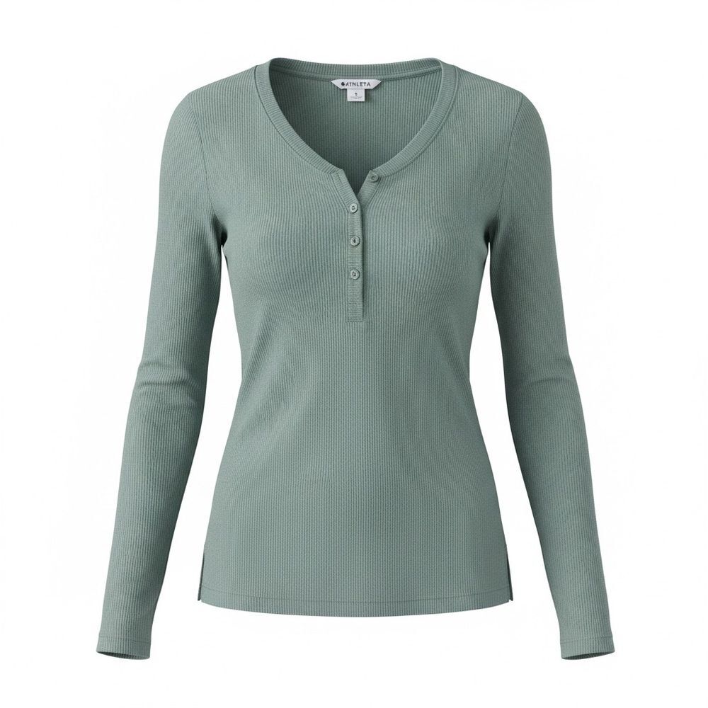 Athleta Sage Long Sleeve Henley Top - Size XS